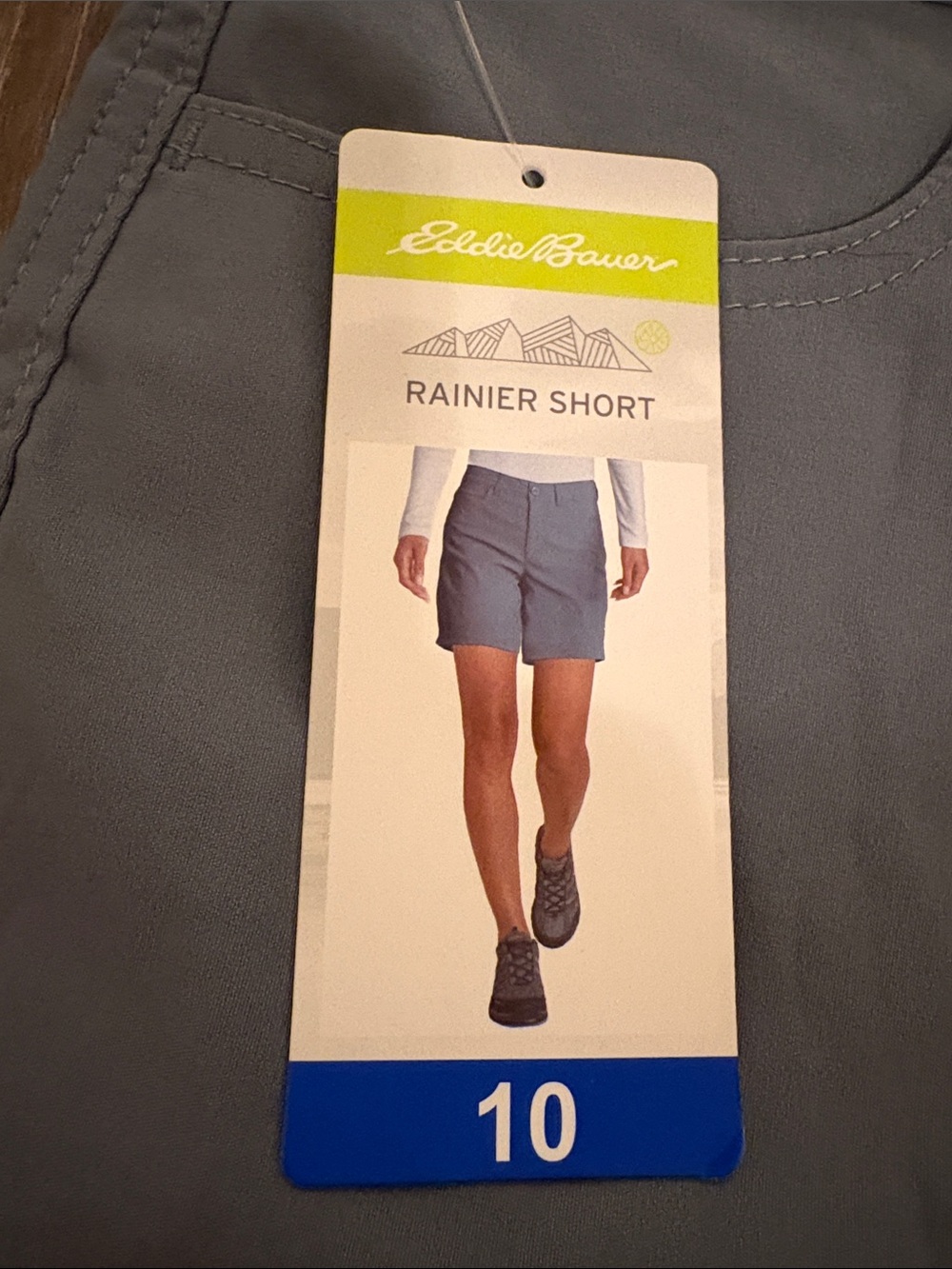 Eddie Bauer Rainer Women’s Outdoor Hiking Shorts Grey  Size 10 UPF 50 NWT - Picture 4 of 8